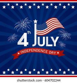 USA 4 july independence day design