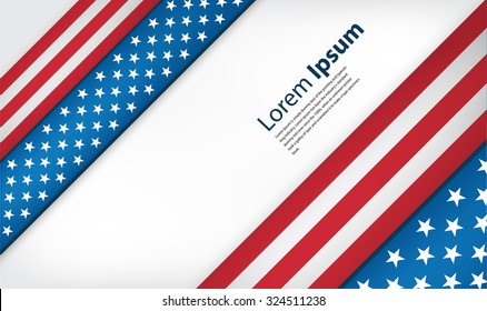 USA 4th of July background design with empty white space