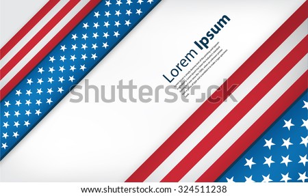 USA 4th of July background design with empty white space