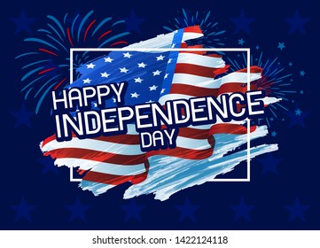 USA 4th of july happy independence day vector illustration