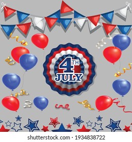 usa 4th of july independence day lettering background 4 July America celebration. Independence national holiday. Hand drawn lettering. Vector illustration for t-shirt, poster, wallpaper and print. USA