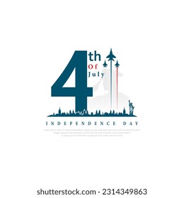 USA 4th of July, Independence Day USA, Vector illustration