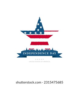 USA 4th of July, Independence Day USA, Vector illustration