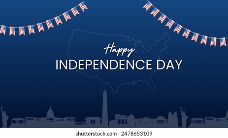 USA 4th of July, Independence Day USA, Vector illustration