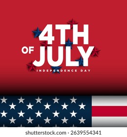 USA 4th of July Independence Day Poster Design. Vector Illustration.