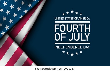 USA 4th of July Independence Day Poster or Greeting Card Design. Vector Illustration.