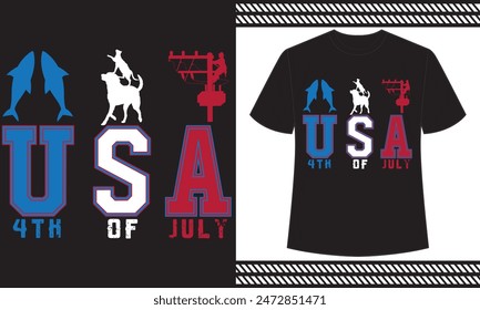 usa 4th of july t shirt design concept