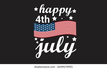 Conception de t-shirt USA 4th July.