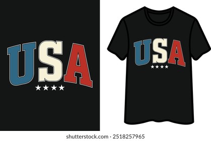 USA. 4th Of July T-Shirt Design