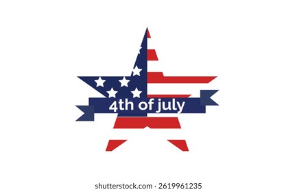 USA Diseño del Vector del 4 de JULIO, Icono del día de la independencia de Estados Unidos.