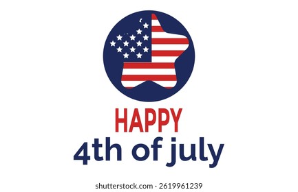 USA 4th of JULY vector design, USA Independence day icon.