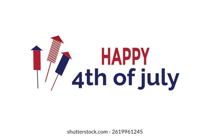 USA 4th of JULY vector design, USA Independence day icon.