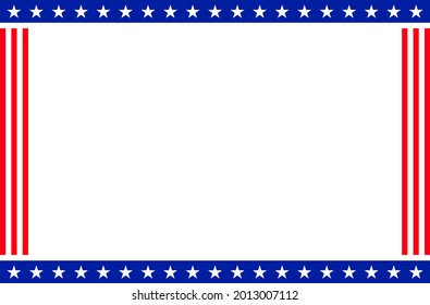 USA abstract frame background with elements of the American flag