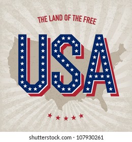 USA abstract poster design, vector, EPS10