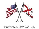 USA and Alabama flag vector. Vector flag of USA and Alabama.
