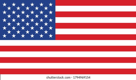 USA America flag.Flat style for graphic and web design,logo. Black pictogram. Icon flat sign symbol.