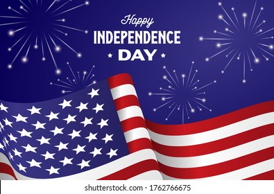 USA America Happy Independence Day 4th July Design Background