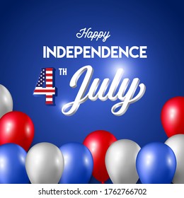 USA America Happy Independence Day 4th July Design Background