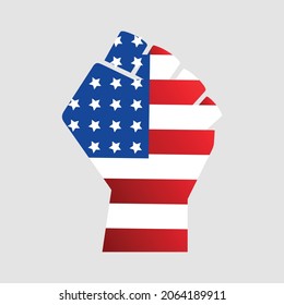 USA or America vector flag with waving or 3d flag illustration, national symbol of the United States of America
