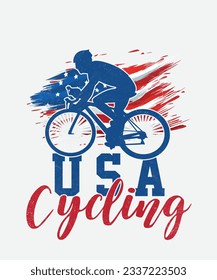 Diseño de camisetas para ciclismo estadounidense USA, diseño de camisetas para deportes de bandera estadounidense