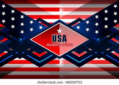 USA American flag background for Independence Day and other events, Vector illustration