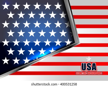 USA American flag background for Independence Day and other events, Vector illustration