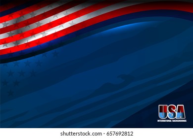 USA American flag background for Independence Day, Memorial Day and other events, Vector illustration