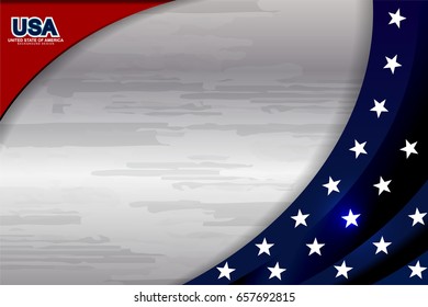 USA American flag background for Independence Day, Memorial Day and other events, Vector illustration