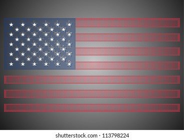 USA ,American  flag in dots