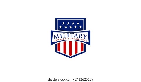 Das amerikanische Logo-Design der USA kann für Veteranentage, MLK-Tag oder Militärevent verwendet werden.