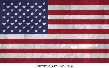 USA, American flag on concrete textured background