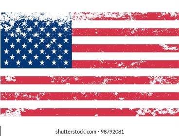 USA American Flag. Vector