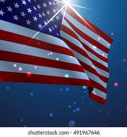 USA American flag vector illustration