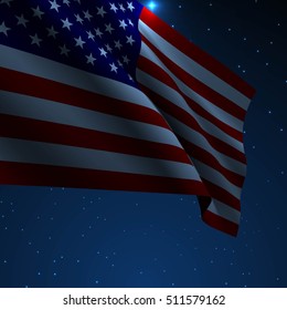 USA American flag vector illustration