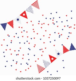 USA American Flag Wave Vector Template