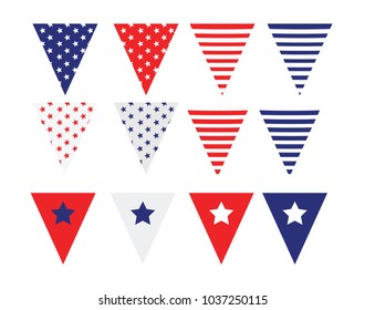 USA American Flag Wave Vector Template