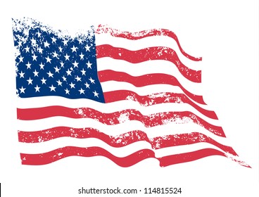 USA American grunge flag.