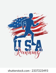 Diseño de camisetas estadounidenses de carreras, diseño de camisetas de American Flag Sports