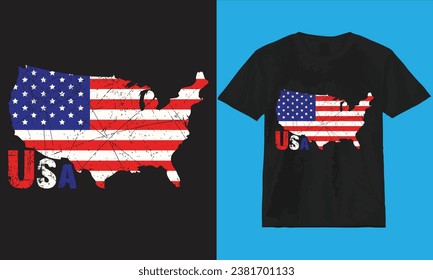 USA American t-shirt design vector file