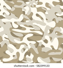 USA army camouflage pattern background. Desert sands ground land style. Military US fashion vector seamless pattern
