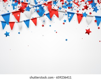 Usa Background Colorful Stars Flags Vector Stock Vector (Royalty Free ...