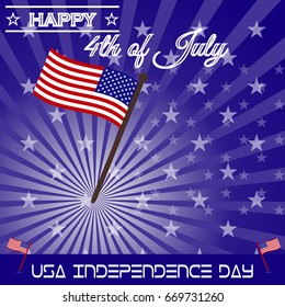 USA Background Design of American Flag for 4th July Independence Day