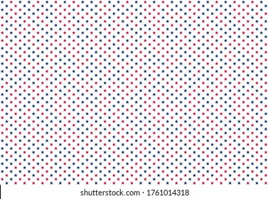 USA background with elements of the American flag. Abstract seamless pattern design for Independence day fourth of july. 