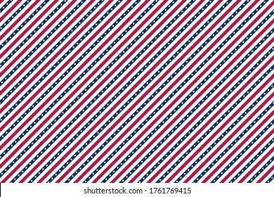 USA background with elements of the American flag. Abstract seamless pattern design for Independence day fourth of july. 
