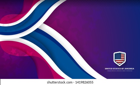 USA background for independence day, veterans, labor, memorial and other events, Vector illustration Design
