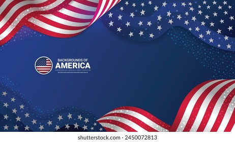 USA background for independence day, veterans, labor, memorial and other events, Vector illustration Design