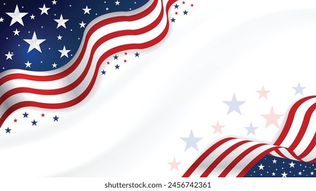 USA background for independence day, veterans, labor, memorial and other events, Vector illustration Design