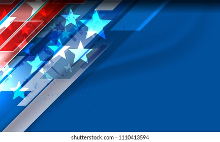 USA background for independence, veterans, labor, memorial day and other events, Vector illustration Design