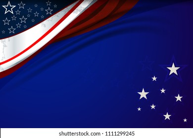 USA background for independence, veterans, labor, memorial day and other events, Vector illustration Design