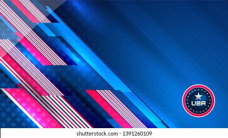 USA background for independence, veterans, labor, memorial day and other events, Vector Design